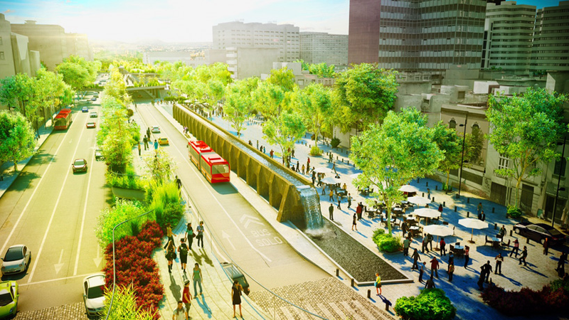Illustration for article titled México DF convertirá esta avenida en un espectacular parque elevado